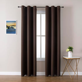 Grommet Blackout Curtains Set for Bedroom & Living Room