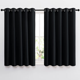 Grommet Blackout Curtains Set for Windows
