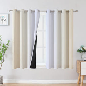 Estelar Textiler Ombre Blackout Curtains for Bedroom 2 Panels Set