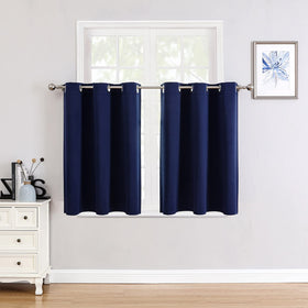 Grommet Blackout Curtains Set for Bedroom & Living Room