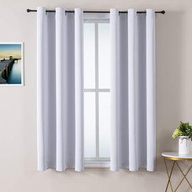 Grommet Blackout Curtains Set for Bedroom & Living Room