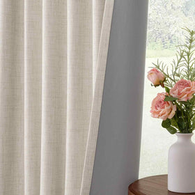 100% Blackout Linen Curtains for Bedroom