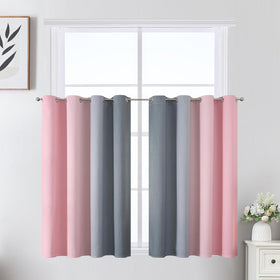 Estelar Textiler Ombre Blackout Curtains for Bedroom 2 Panels Set