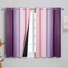 Estelar Textiler Ombre Blackout Curtains for Bedroom 2 Panels Set