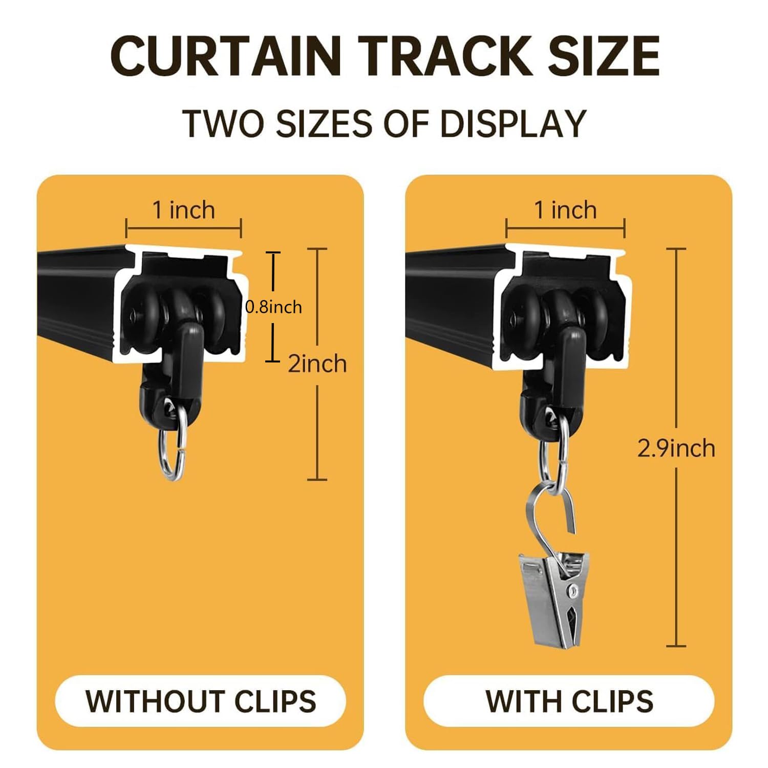 Ceiling Mount Curtain Track with Clips