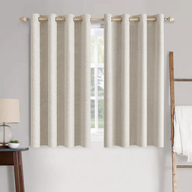 100% Blackout Linen Curtains for Bedroom & Living Room