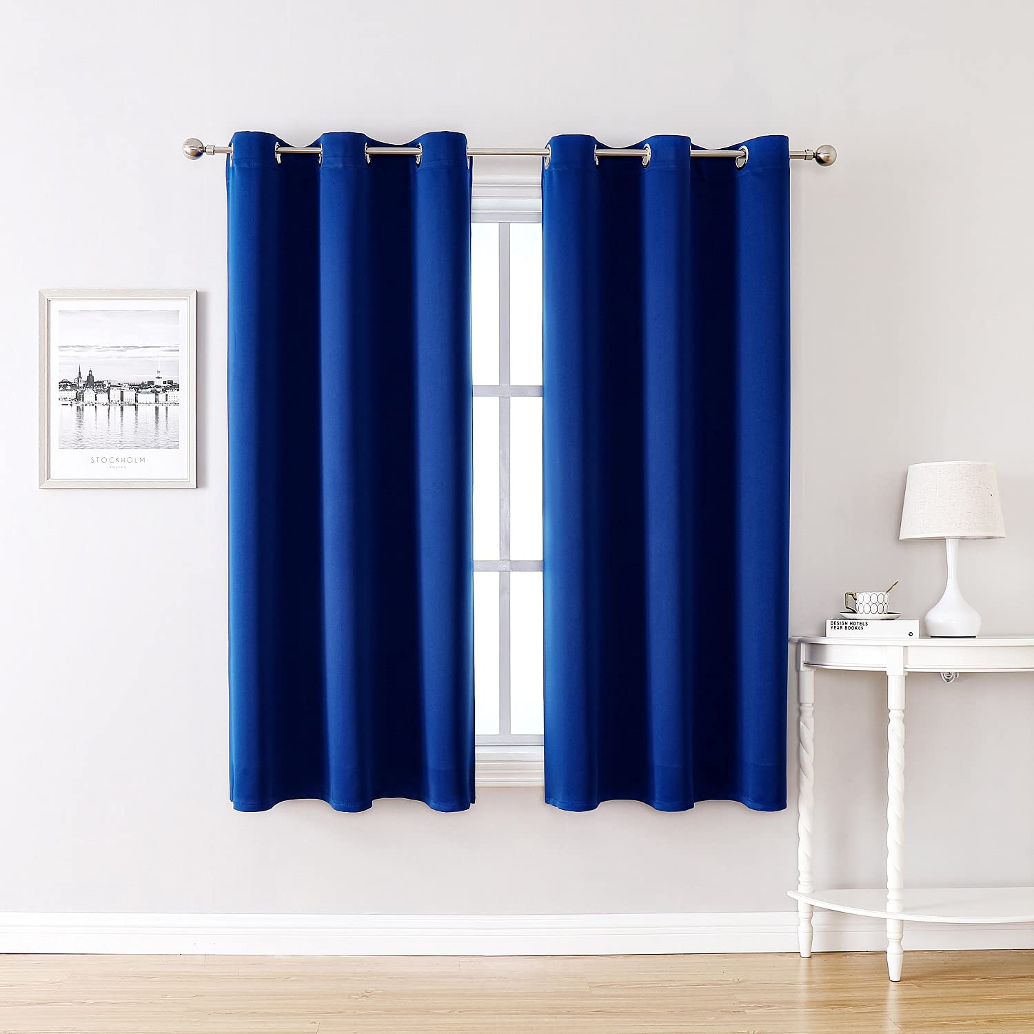 Grommet Blackout Curtains Set for Bedroom & Living Room