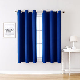 Grommet Blackout Curtains Set for Bedroom & Living Room