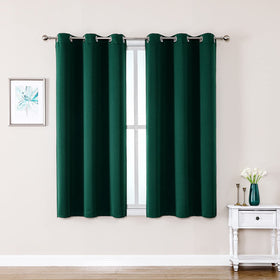 Grommet Blackout Curtains Set for Bedroom & Living Room