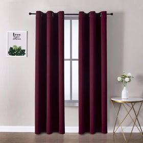 Grommet Blackout Curtains Set for Bedroom & Living Room