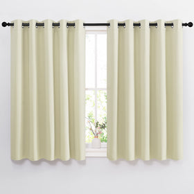 Grommet Blackout Curtains Set for Windows