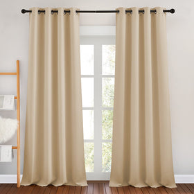 Grommet Blackout Curtains Set for Windows
