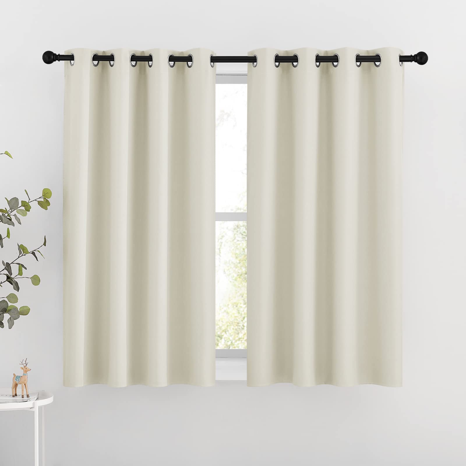 Grommet Blackout Curtains Set for Windows