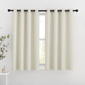 Grommet Blackout Curtains Set for Windows