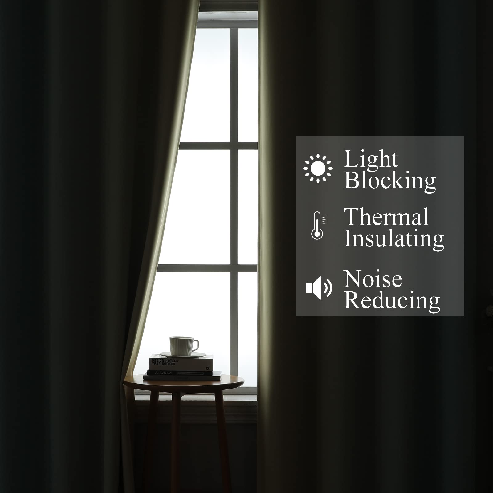 Estelar Textiler Ombre Blackout Curtains for Bedroom 2 Panels Set