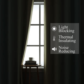 Estelar Textiler Ombre Blackout Curtains for Bedroom 2 Panels Set