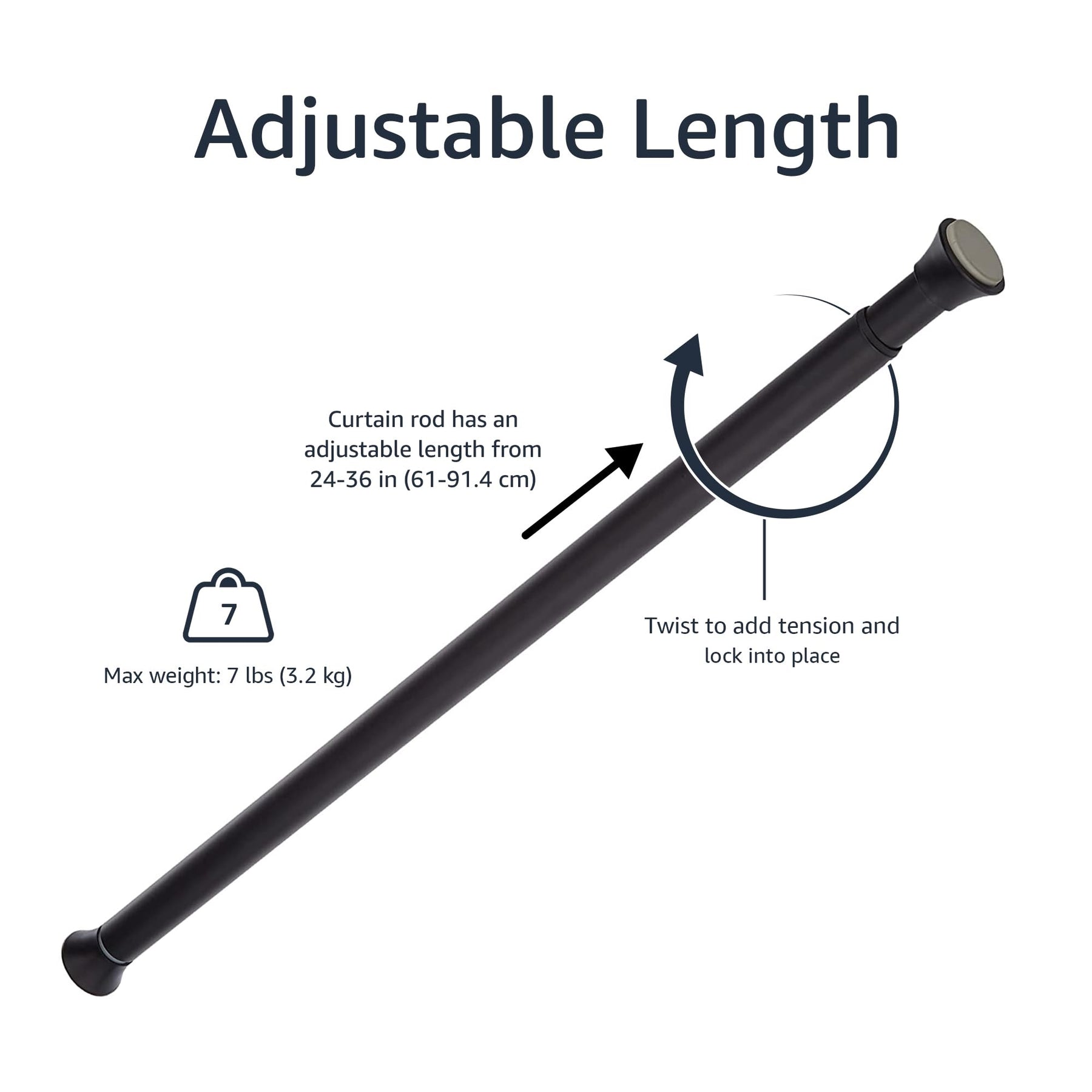 Adjustable Tension Curtain Rod