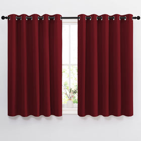 Grommet Blackout Curtains Set for Windows