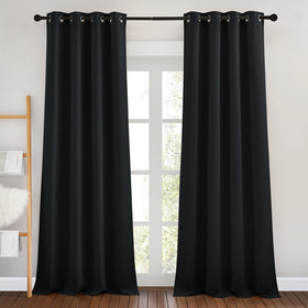 Grommet Blackout Curtains Set for Windows