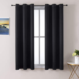Grommet Blackout Curtains Set for Bedroom & Living Room