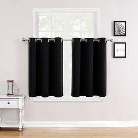 Grommet Blackout Curtains Set for Bedroom & Living Room