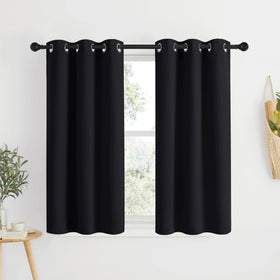 Grommet Blackout Curtains Set for Windows