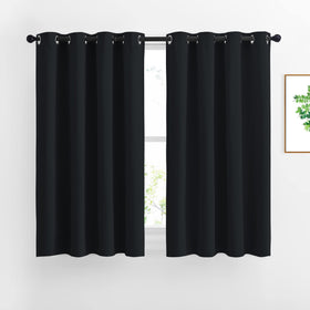 Grommet Blackout Curtains Set for Windows