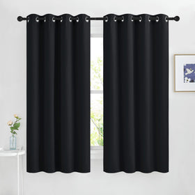 Grommet Blackout Curtains Set for Windows