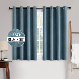 100% Blackout Linen Curtains for Bedroom & Living Room