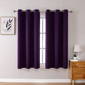 Grommet Blackout Curtains Set for Bedroom & Living Room