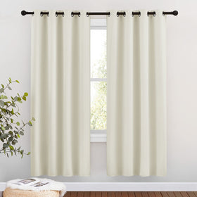 Grommet Blackout Curtains Set for Windows
