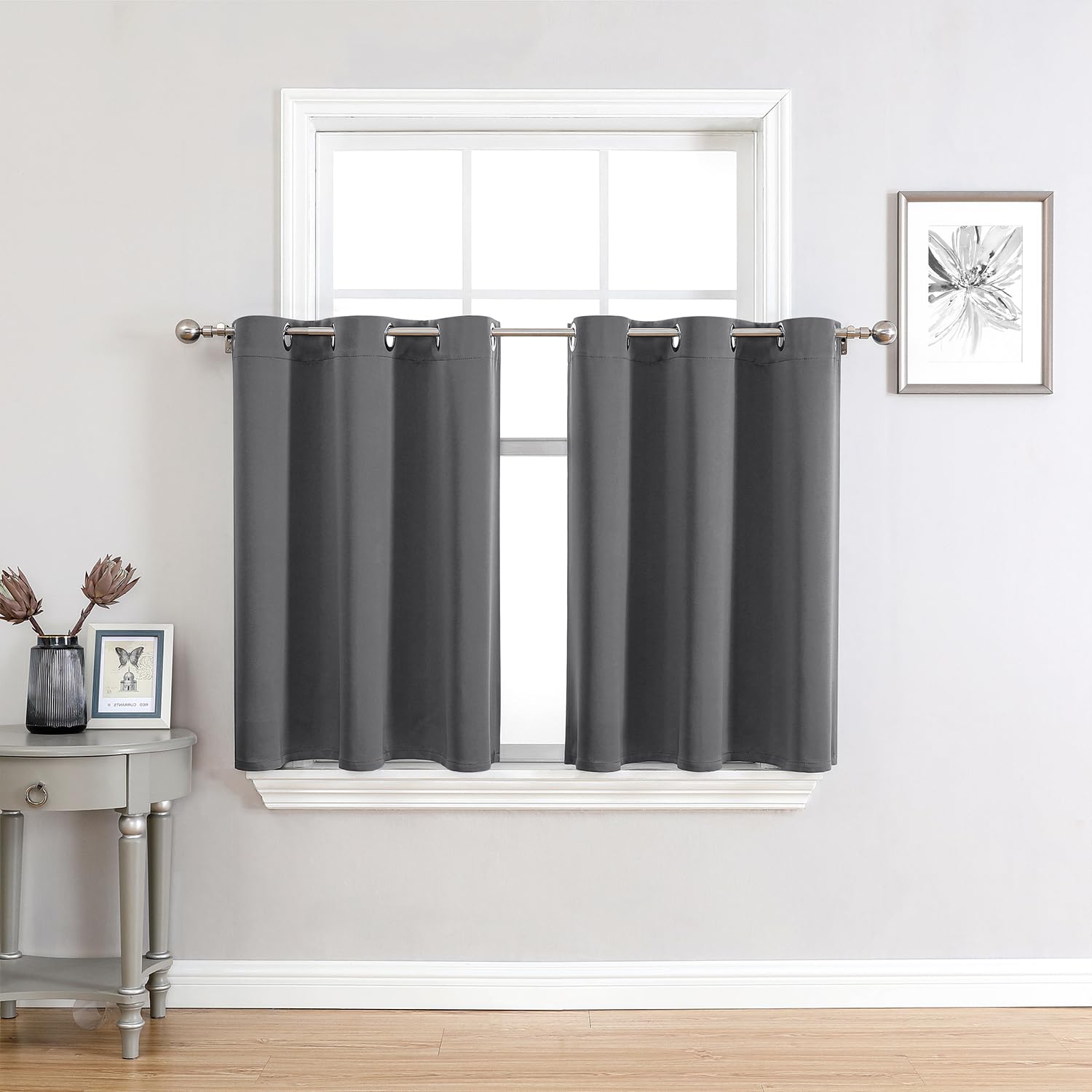 Grommet Blackout Curtains Set for Bedroom & Living Room