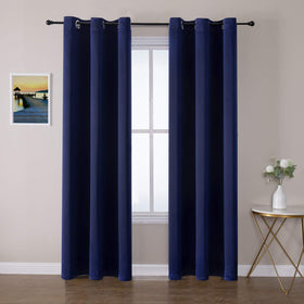 Grommet Blackout Curtains Set for Bedroom & Living Room