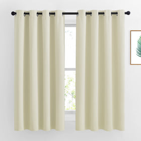 Grommet Blackout Curtains Set for Windows