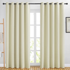 Grommet Blackout Curtains Set for Windows