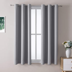 Grommet Blackout Curtains Set for Bedroom & Living Room