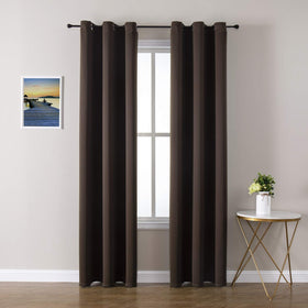Grommet Blackout Curtains Set for Bedroom & Living Room
