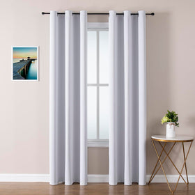 Grommet Blackout Curtains Set for Bedroom & Living Room
