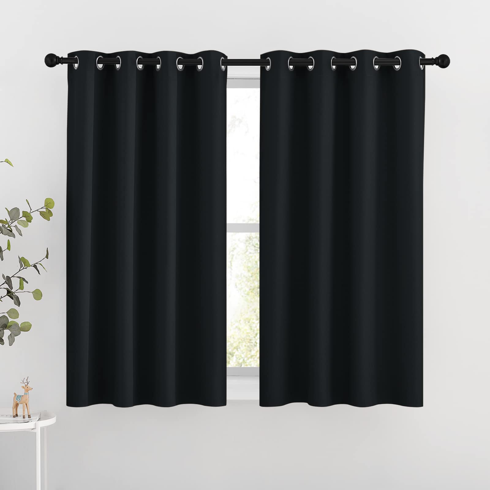 Grommet Blackout Curtains Set for Windows