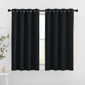 Grommet Blackout Curtains Set for Windows