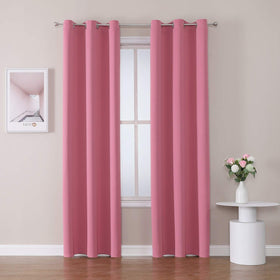 Grommet Blackout Curtains Set for Bedroom & Living Room