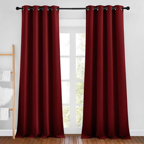 Grommet Blackout Curtains Set for Windows