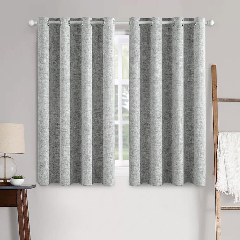 100% Blackout Linen Curtains for Bedroom & Living Room