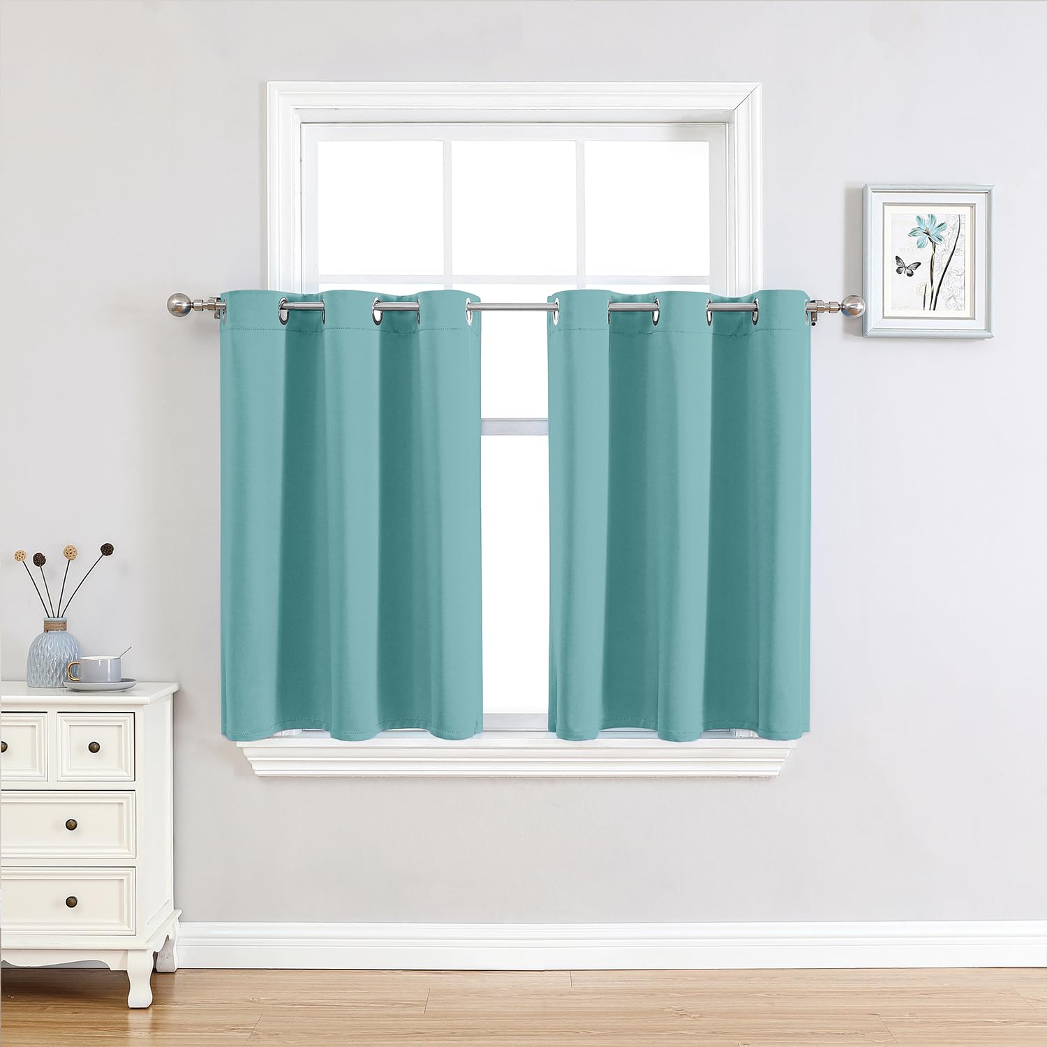 Grommet Blackout Curtains Set for Bedroom & Living Room