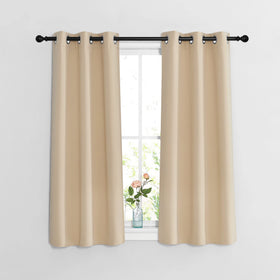 Grommet Blackout Curtains Set for Windows