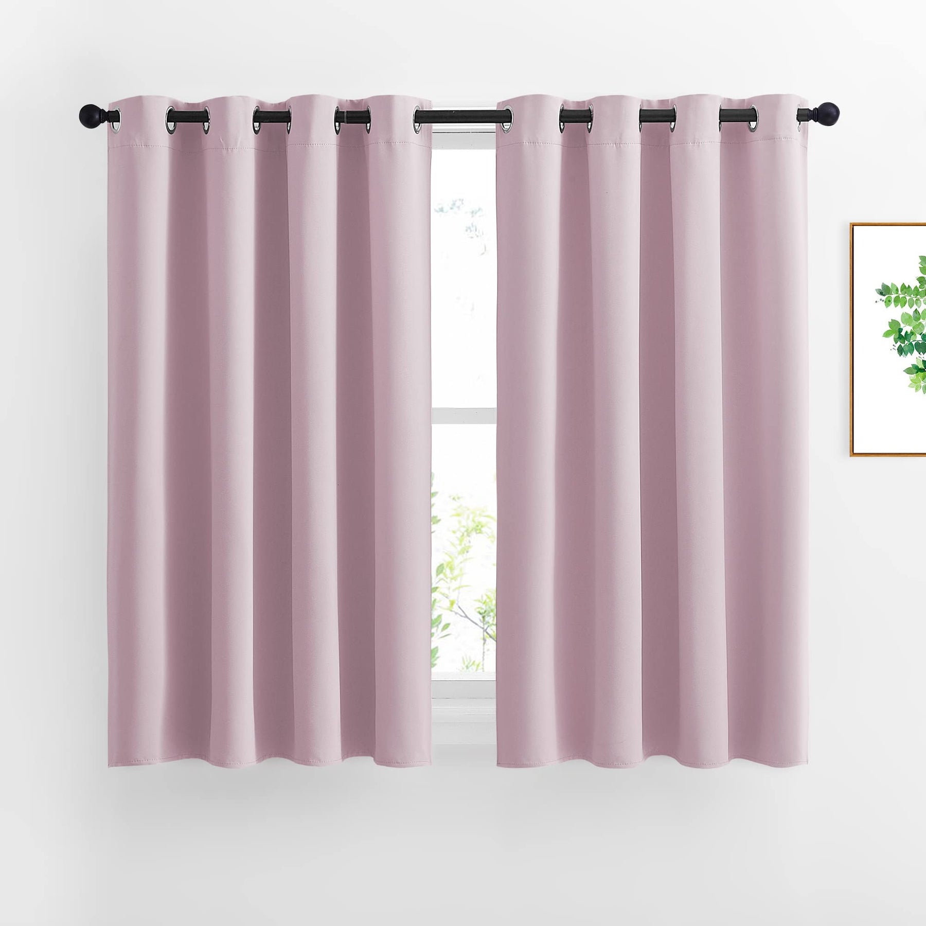 Grommet Blackout Curtains Set for Windows