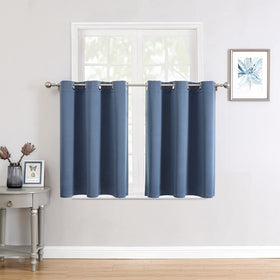 Grommet Blackout Curtains Set for Bedroom & Living Room