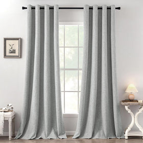 100% Blackout Linen Curtains for Bedroom & Living Room