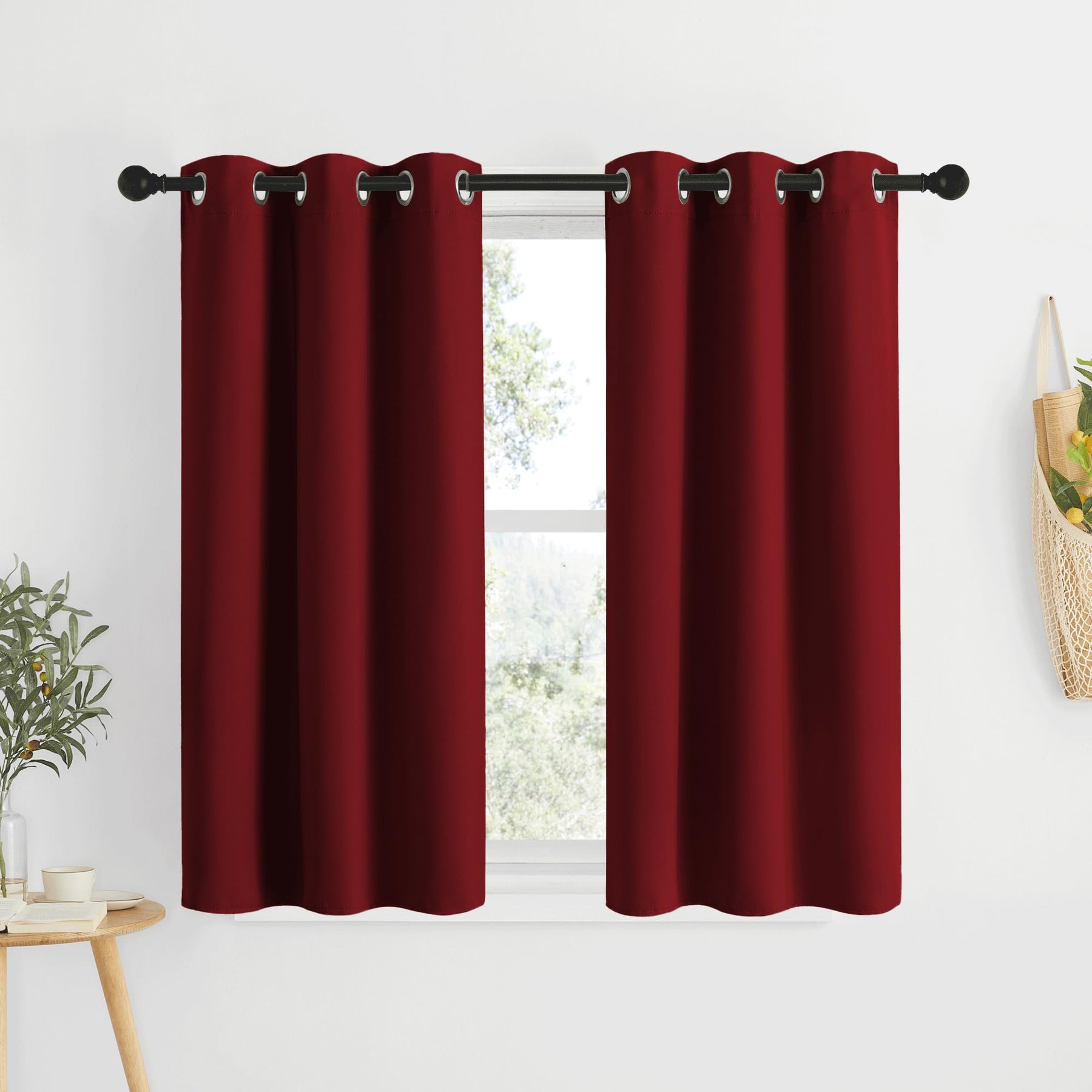 Grommet Blackout Curtains Set for Windows