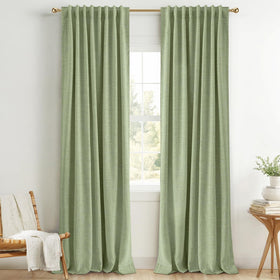 100% Blackout Linen Curtains for Bedroom